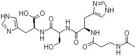 structure of CAS# 820959-17-9, N-Acetyl-beta-alanyl-L-histidyl-L-seryl-L-histidine