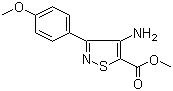 4-氨基-3-(4-甲氧基苯基)异噻唑-5-甲酸甲酯分子结构 (CAS 82424-54-2)