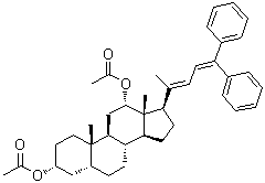 (3alpha,5beta,12alpha)-24,24-Diphenylchola-20(22),23-diene-3,12-diol 3,12-diacetate molecular structure (CAS 82426-77-5)