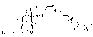 3-[(3-Cholamidopropyl)dimethylammonio]-2-hydroxy-1-propanesulfonate molecular structure (CAS 82473-24-3)