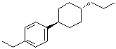 trans-1-Propyl-4-(4'-ethylphenyl)cyclohexane molecular structure (CAS 82991-47-7)