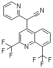 alpha-(2-吡啶基)-2,8-双(三氟甲基)-4-喹啉乙腈分子结构 (CAS 83012-12-8)