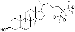 Cholesterol-D7 molecular structure (CAS 83199-47-7)