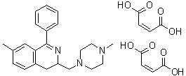 3,4-Dihydro-7-methyl-3-[(4-methyl-1-piperazinyl)methyl]-1-phenylisoquinoline (Z)-2-butenedioate (1:2) molecular structure (CAS 83658-73-5)