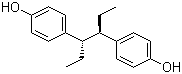 structure of CAS# 84-16-2, Hexestrol;Cycloestrol; Erythrohexestrol; Estrifar; Estronal; Extra-Plex; Hexanoestrol; Hexestrofen; Hexoestrol; Hexron; Hormoestrol; Mesohexestrol; NSC 9894; Sinestrol; Synestrol; Synoestrol; Synthovo; Syntrogene; meso-3,4-Bis(p-hydroxyphenyl)-n-hexane; meso-3,4-Di(p-hydroxyphenyl)-n-hexane; meso-Hexestrol;  rel-4,4'-[(1R,2S)-1,2-Diethyl-1,2-ethanediyl]bisphenol