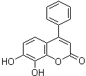 结构式 CAS# 842-01-3, 7,8-二羟基-4-苯基香豆素