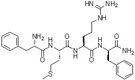 L-Phenylalanyl-L-methionyl-L-arginyl-D-phenylalaninamide molecular structure (CAS 84413-35-4)