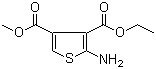 结构式 CAS# 844502-63-2, 2-氨基噻吩-3,4-二羧酸 3-乙酯 4-甲酯