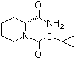 structure of CAS# 848488-91-5, N-Boc-D-2-piperidinecarboxamide;(R)-2-Carbamoyl-piperidine-1-carboxylic acid tert-butyl ester