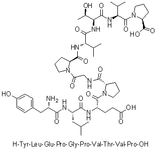 L-Tyrosyl-L-leucyl-L-alpha-glutamyl-L-prolylglycyl-L-prolyl-L-valyl-L-threonyl-L-valyl-L-proline molecular structure (CAS 848614-66-4)