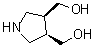 (3R,4S)-rel-3,4-Pyrrolidinedimethanol molecular structure (CAS 848616-45-5)