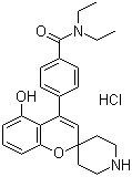 结构式 CAS# 850173-95-4, ADL-5859; N,N-二乙基-4-(5-羟基螺[2H-1-苯并吡喃-2,4'-哌啶]-4-基)苯甲酰胺盐酸盐