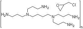 N,N,N',N'-Tetrakis(3-aminopropyl)-1,4-butanediamine polymer with 2-(chloromethyl)oxirane molecular structure (CAS 851373-13-2)