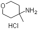 (4-Methyltetrahydro-2H-pyran-4-yl)amine hydrochloride molecular structure (CAS 851389-38-3)