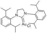 Chloro{1,3-bis[2,6-bis(1-methylethyl)phenyl]-4,5-dihydroimidazol-2-ylidene}gold(I) molecular structure (CAS 852445-84-2)