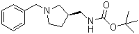 结构式 CAS# 852857-09-1, (R)-1-苄基-3-N-叔丁氧羰基氨基甲基吡咯烷