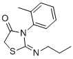 结构式 CAS# 854107-53-2, 3-(2-甲基苯基)-2-((Z)-丙基亚胺)噻唑烷-4-酮