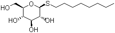 structure of CAS# 85618-21-9, Octyl thioglucoside;1-S-Octyl-beta-D-thioglucopyranoside