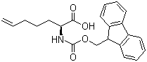 structure of CAS# 856412-22-1, N-Fmoc-(S)-2-aminohept-6-enoic acid;(2S)-2-[[(9H-Fluoren-9-ylmethoxy)carbonyl]amino]-6-heptenoic acid