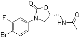 (5S)-N-[3-(4-Bromo-3-fluorophenyl)-2-oxooxazolidin-5-ylmethyl]acetamide molecular structure (CAS 856677-05-9)