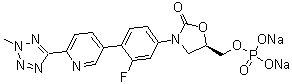 Tedizolid phosphate disodium salt molecular structure (CAS 856867-39-5)