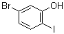 结构式 CAS# 858855-11-5, 5-溴-2-碘苯酚