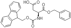 structure of CAS# 86060-83-5, Fmoc-L-Aspartic acid-1-benzyl ester;Fmoc-Asp-OBzl