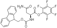 Fmoc-L-asparagine pentafluorophenyl ester molecular structure (CAS 86060-99-3)
