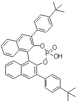 (11bR)-2,6-Bis[4-(1,1-dimethylethyl)phenyl]-4-hydroxy-dinaphtho[2,1-d:1',2'-f][1,3,2]dioxaphosphepin 4-oxide molecular structure (CAS 861909-30-0)