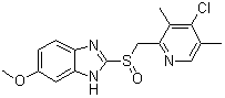 structure of CAS# 863029-89-4, 2-[[(4-Chloro-3,5-dimethyl-2-pyridinyl)methyl]sulfinyl]-6-methoxy-1H-benzimidazole