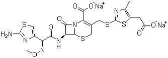 头孢地嗪钠分子结构 (CAS 86329-79-5)