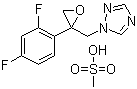 1-[2-(2,4-二氟苯基)-2,3-环氧丙烷]-1H-1,2,4-三氮唑甲磺酸盐分子结构 (CAS 86386-77-8)