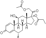 结构式 CAS# 86401-95-8, 甲基泼尼松龙乙丙酸酯; 醋丙酸甲基泼尼松龙