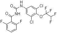 structure of CAS# 86479-06-3, Hexaflumuron;N-(((3,5-dichloro-4-(1,1,2,2-tetrafluoroethoxy)phenyl)amino)carbonyl)-2,6-difluorobenzamide; Hexafluron; Consult; DE-473