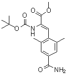 (2Z)-3-[4-(Aminocarbonyl)-2,6-dimethylphenyl]-2-[[(1,1-dimethylethoxy)carbonyl]amino]-2-propenoic acid methyl ester molecular structure (CAS 864825-84-3)
