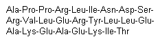 L-Alanyl-L-prolyl-L-prolyl-L-arginyl-L-leucyl-L-isoleucyl-L-asparaginyl-L-alpha-aspartyl-L-seryl-L-arginyl-L-valyl-L-leucyl-L-alpha-glutamyl-L-arginyl-L-tyrosyl-L-leucyl-L-leucyl-L-alpha-glutamyl-L-alanyl-L-lysyl-L-alpha-glutamyl-L-alanyl-L-alpha-glutamyl-L-lysyl-L-isoleucyl-L-threonine molecular structure (CAS 86492-41-3)
