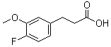 4-Fluoro-3-methoxybenzenepropanoic acid molecular structure (CAS 864960-96-3)