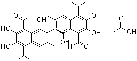 (R)-Gossypol acetic acid molecular structure (CAS 866541-93-7)