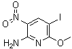5-Iodo-6-methoxy-3-nitro-2-pyridineamine molecular structure (CAS 868539-54-2)