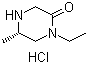 (5S)-1-乙基-5-甲基哌嗪-2-酮盐酸盐分子结构 (CAS 869901-73-5)