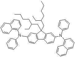 9,9-Bis(2-ethylhexyl)-N,N'-di-1-naphthalenyl-N,N'-diphenyl-9H-fluorene-2,7-diamine molecular structure (CAS 870197-09-4)