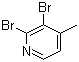 结构式 CAS# 871483-22-6, 2,3-二溴-4-甲基吡啶