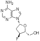 2',3'-Dideoxy-3'-fluoroadenosine molecular structure (CAS 87418-35-7)