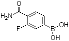 structure of CAS# 874288-39-8, 4-Carbamoyl-3-fluorophenylboronic acid;4-Carbamoyl-3-fluorobenzeneboronic acid