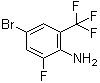4-Bromo-2-fluoro-6-(trifluoromethyl)aniline molecular structure (CAS 875664-46-3)