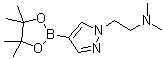 结构式 CAS# 877149-80-9, N,N-二甲基-2-(4-(4,4,5,5-四甲基-1,3,2-二氧硼杂环戊烷-2-基)-1H-吡唑-1-基)乙胺