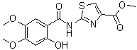 2-[(2-Hydroxy-4,5-dimethoxybenzoyl)amino]-4-thiazolecarboxylic acid methyl ester molecular structure (CAS 877997-99-4)