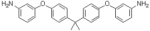 2,2-双[4-(3-氨基苯氧基)苯基]丙烷分子结构 (CAS 87880-61-3)