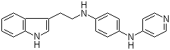 结构式 CAS# 881202-45-5, JNJ 26854165; N-[2-(1H-吲哚-3-基)乙基]-N'-(4-吡啶基)-1,4-苯二胺