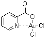 (2-吡啶甲酸)二氯化金分子结构 (CAS 88215-41-2)